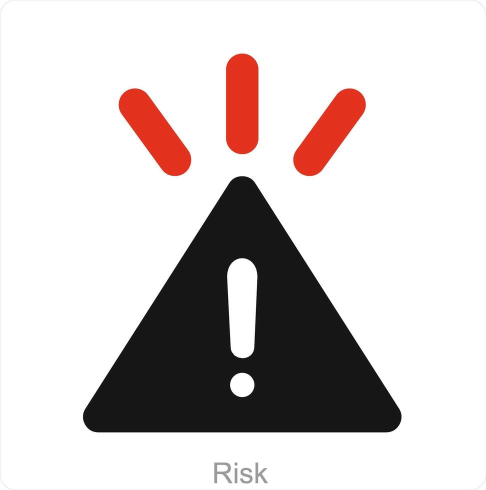 Risk and alert icon concept vector