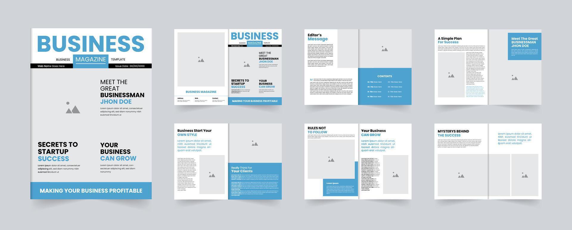 Business Magazine Template use for corporate finance and marketing or any others purpose vector