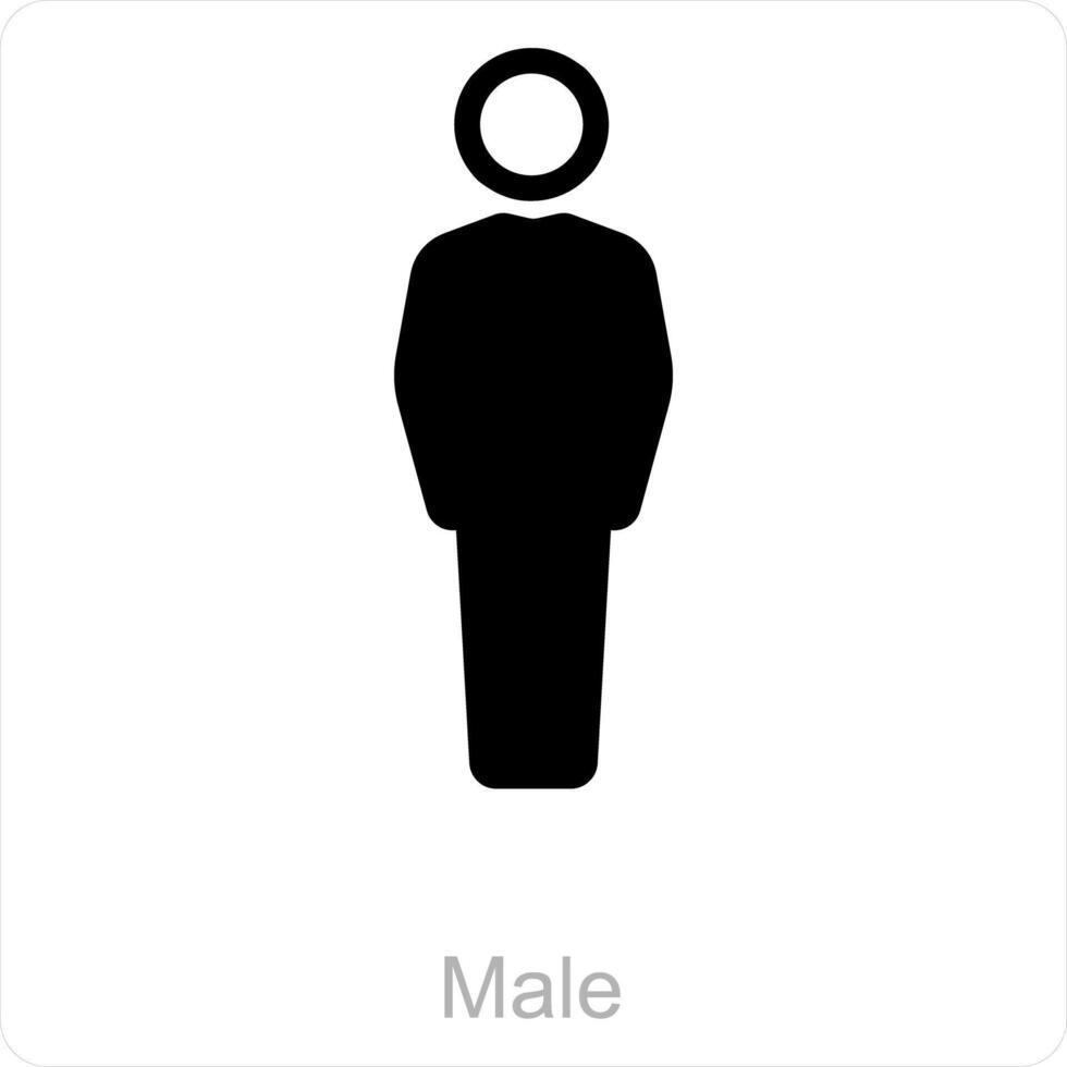 masculino y símbolo icono concepto vector