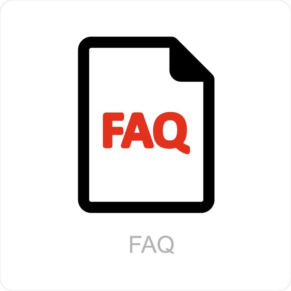 faq and service icon concept vector
