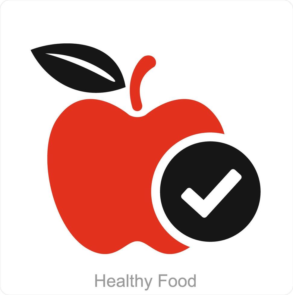 Healthy Food and healthy icon concept vector