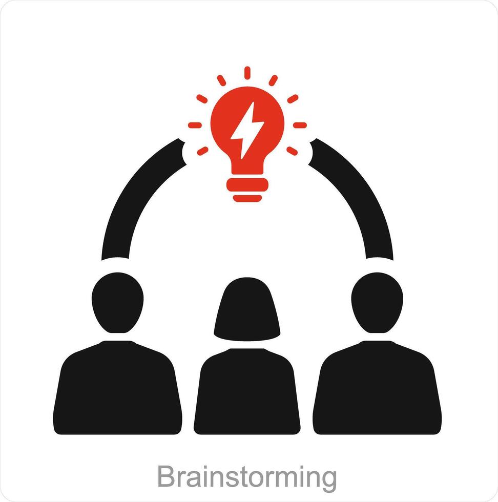 Brainstorming and idea icon concept vector