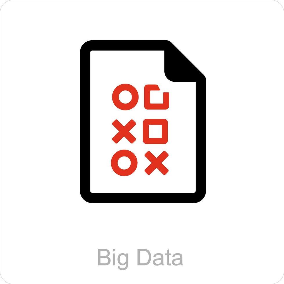 Big Data and technology icon concept vector