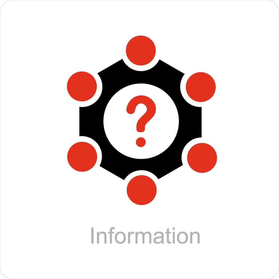 information and service icon concept vector