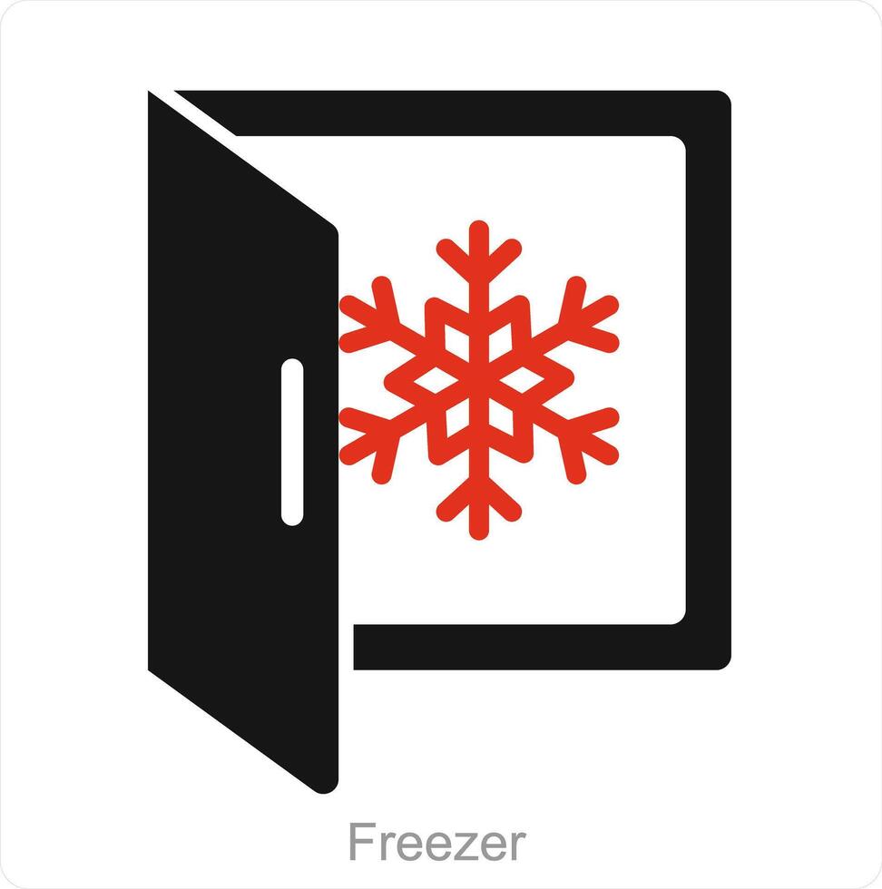 Freezer and deep icon concept vector