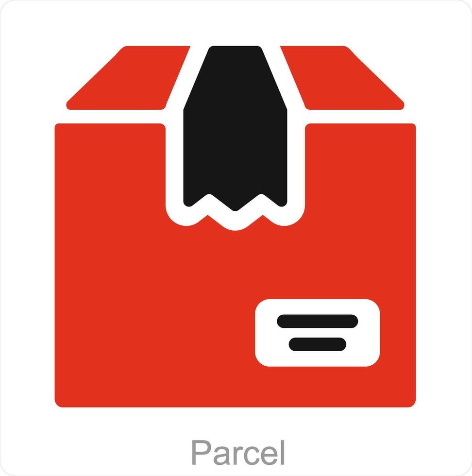 Parcel and package icon concept vector