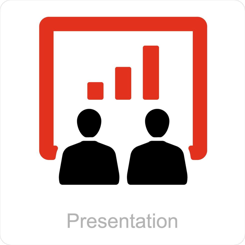 Business Presentation and business icon concept vector