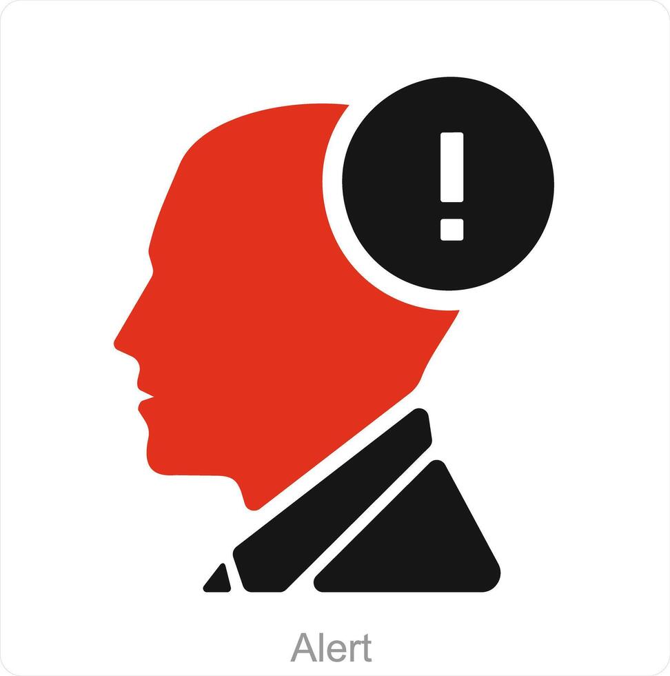 Alert and warning icon concept vector