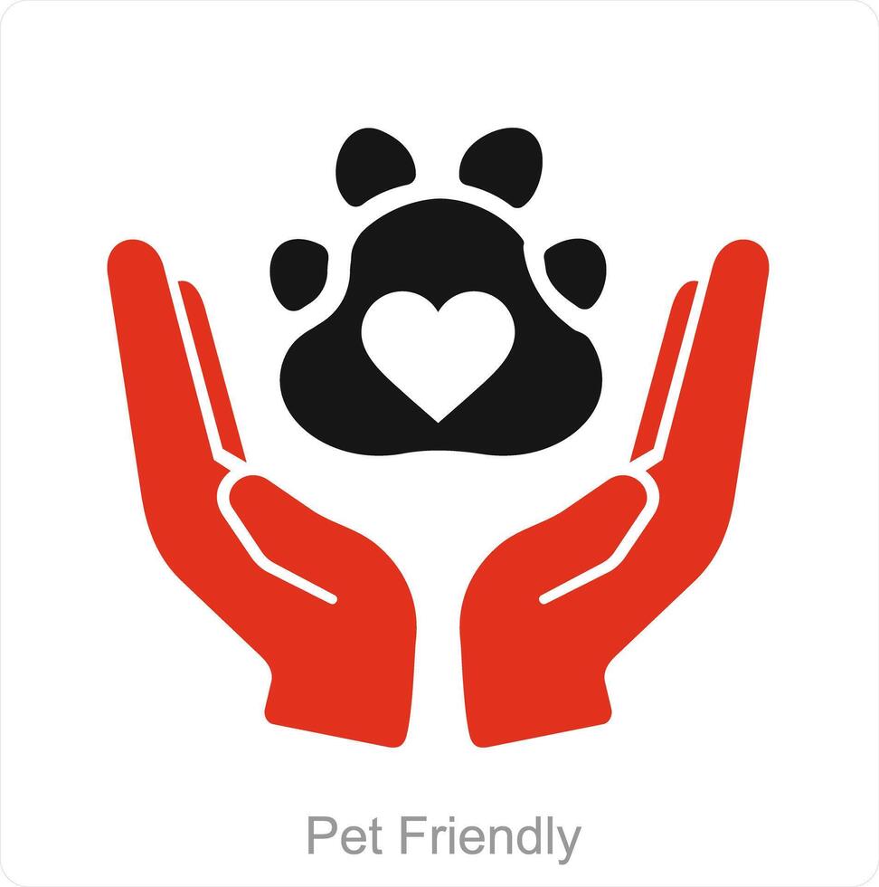 Pet Friendly and allowed icon concept vector