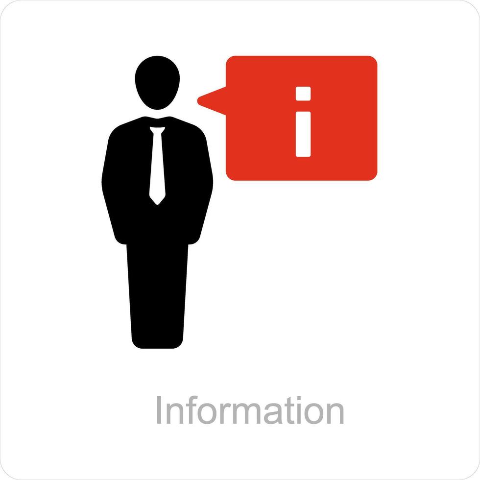 information and support icon concept vector