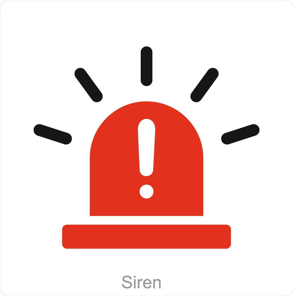 Siren and alarm icon concept vector