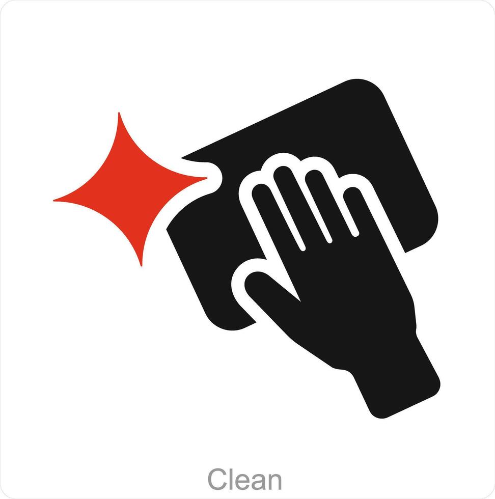Clean and dirt icon concept vector