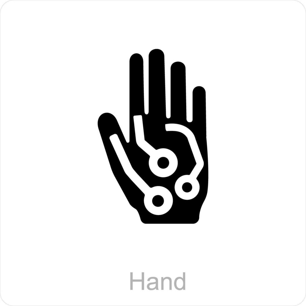 Prosthetic hand and Big data icon concept vector