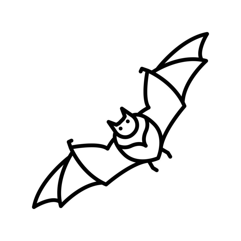murciélago icono. contorno icono vector
