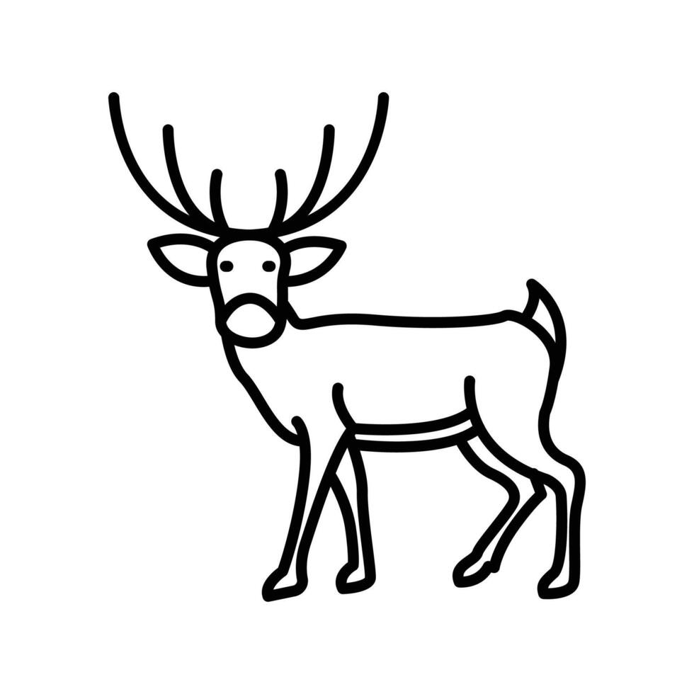 Deer icon. outline icon vector
