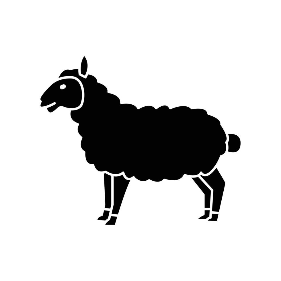 sheep icon. solid icon vector