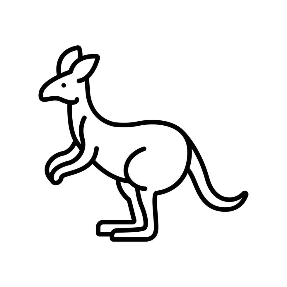 Kangaroo icon. outline icon vector