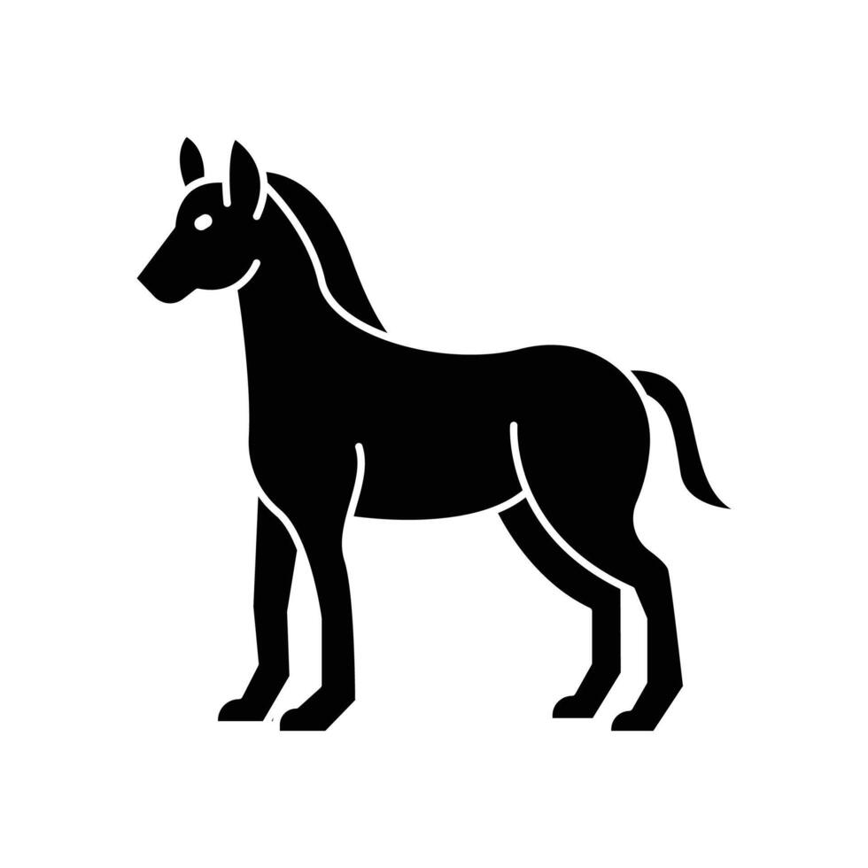 caballo icono. sólido icono vector