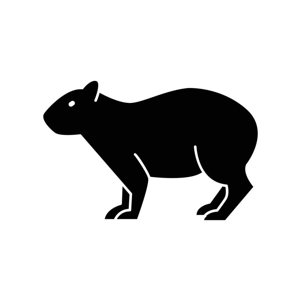 Capybara icon. solid icon vector