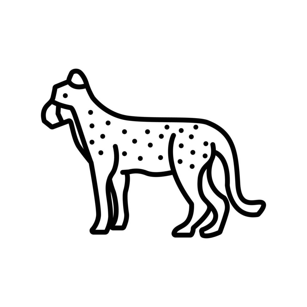 Cheetah icon. outline icon vector