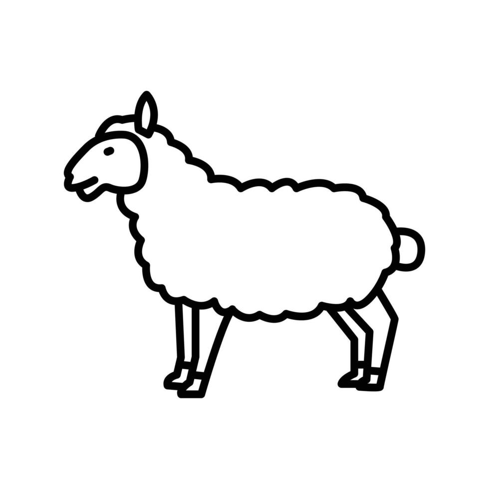 Sheep icon. outline icon vector