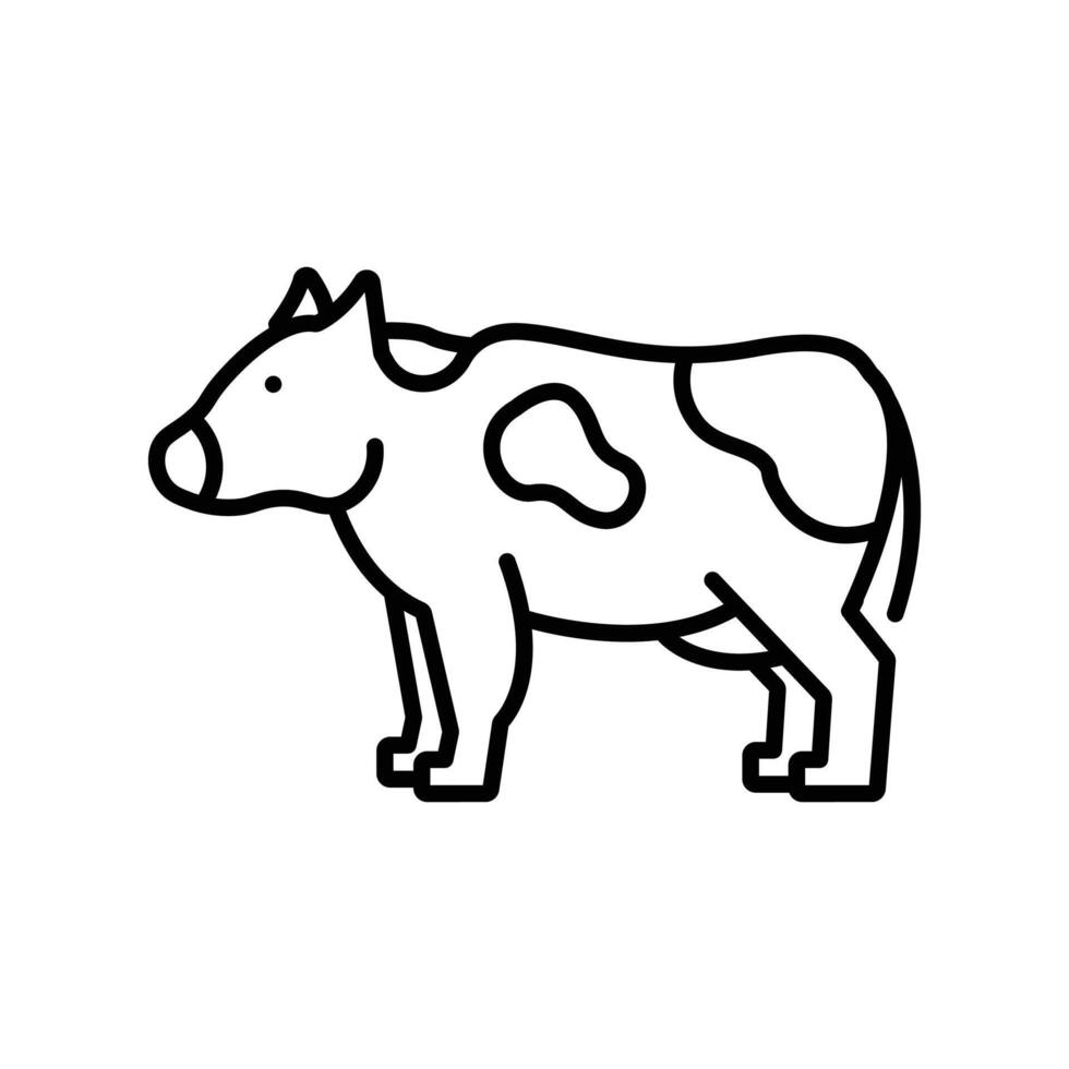 Cow icon. outline icon vector