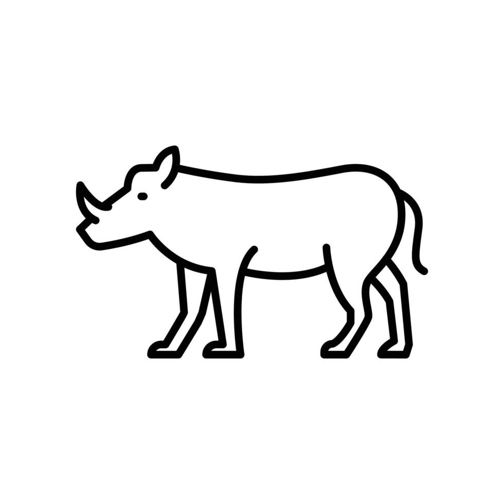 Warthog icon. outline icon vector