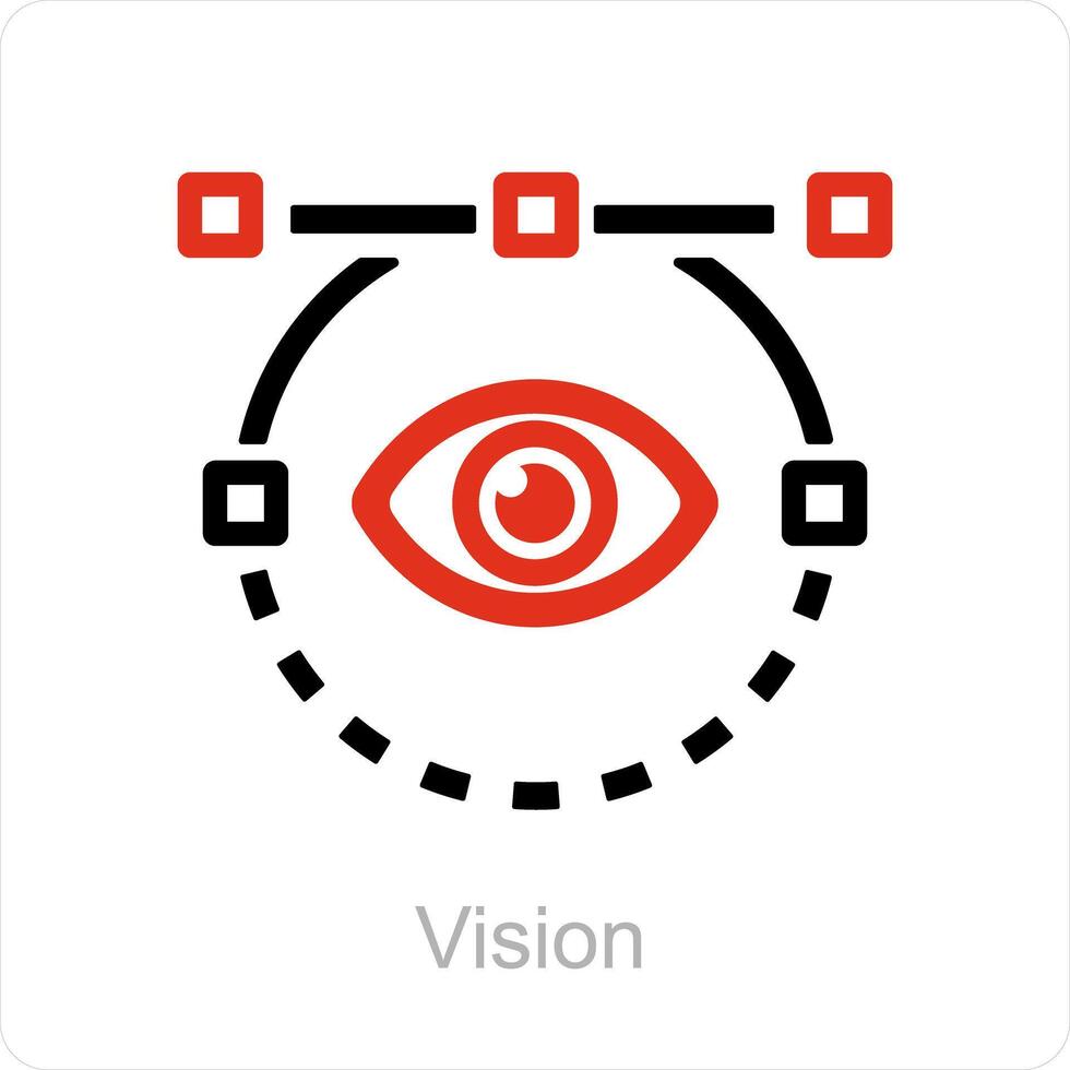 vision and eye icon concept vector