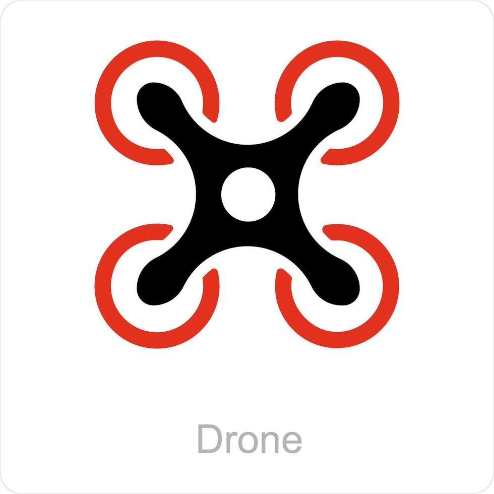 Drone and technology icon concept vector