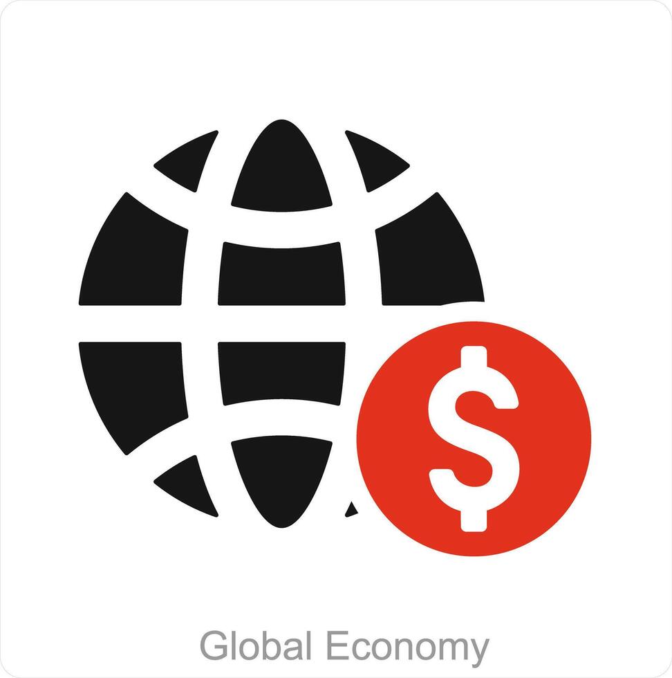 global economía y negocio icono concepto vector