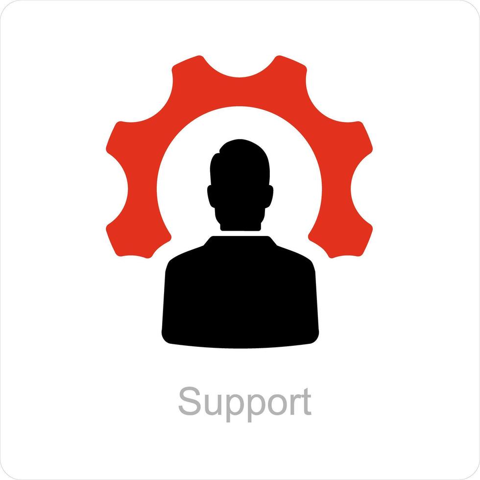 support and service icon concept vector