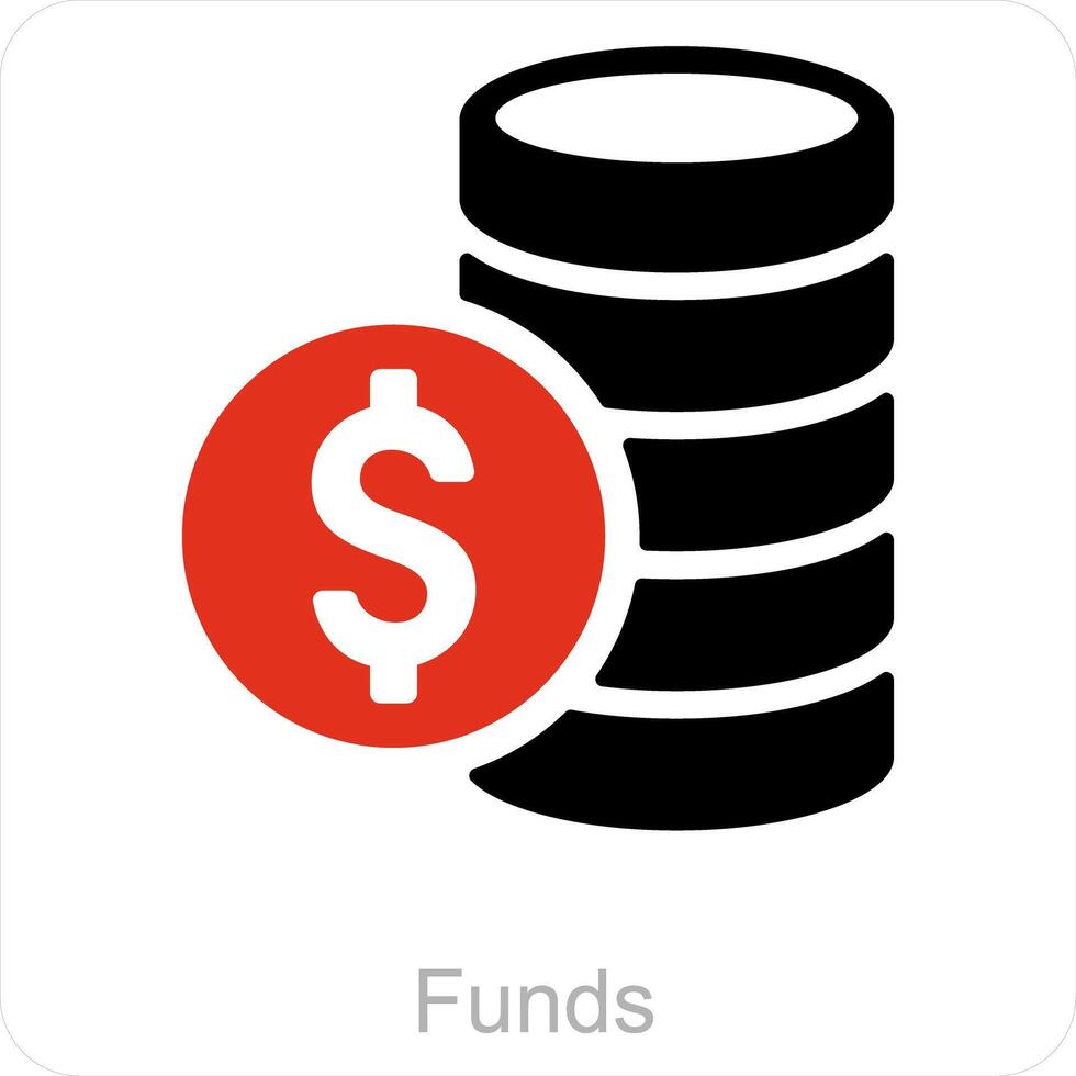 Funds and money icon concept vector