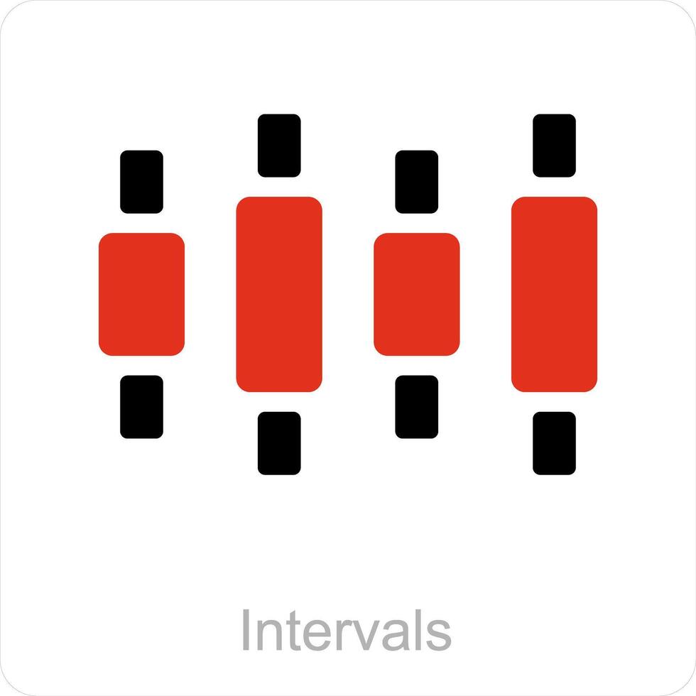 Intervals and diagram icon concept vector