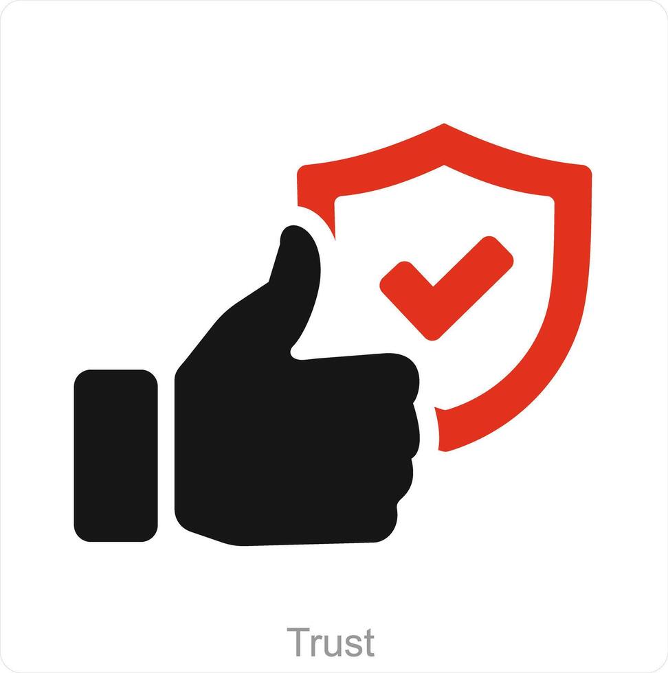 Trust and secure icon concept vector