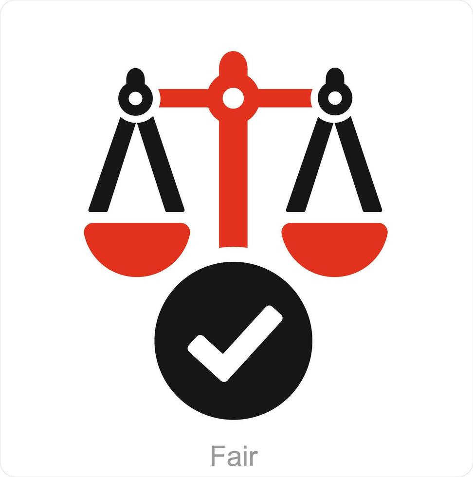 Fair and legal icon concept vector