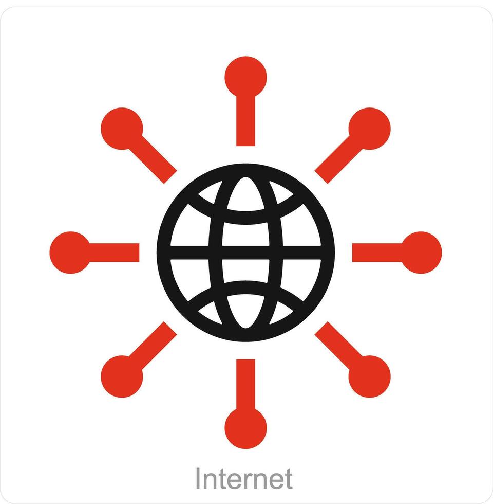 Internet and domain icon concept vector