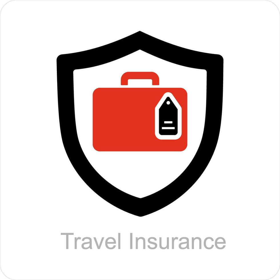 Travel Insurance and toursim icon concept vector