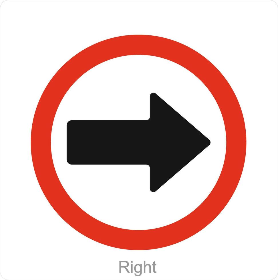 Right and way icon concept vector