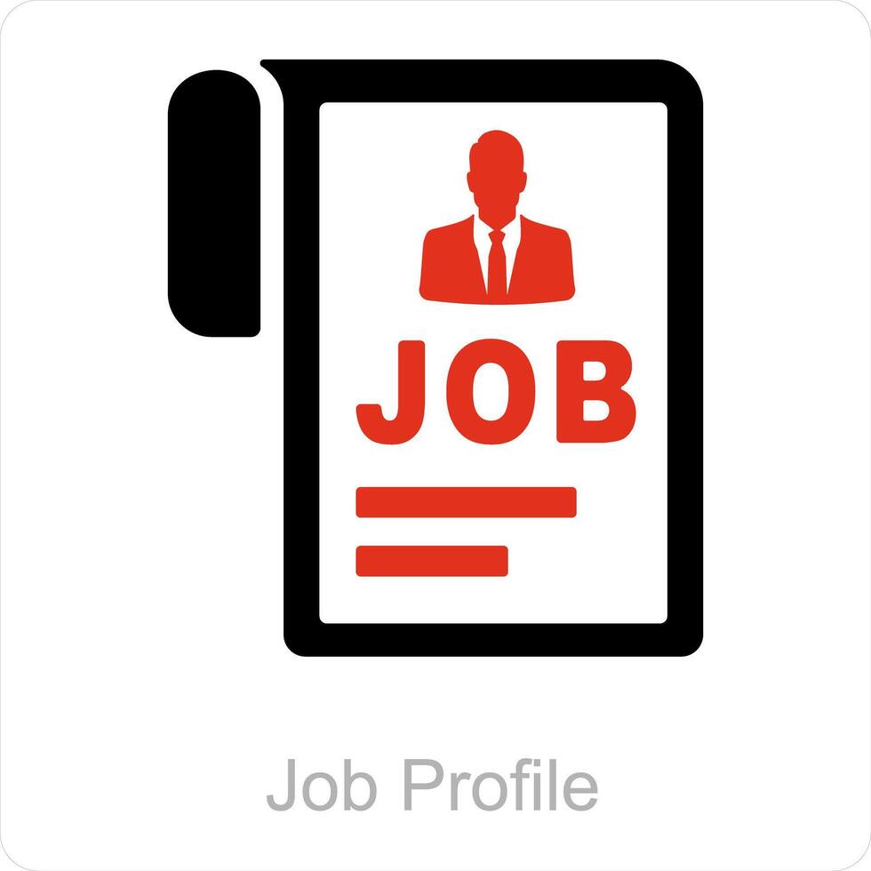 Job Profile and job icon concept vector