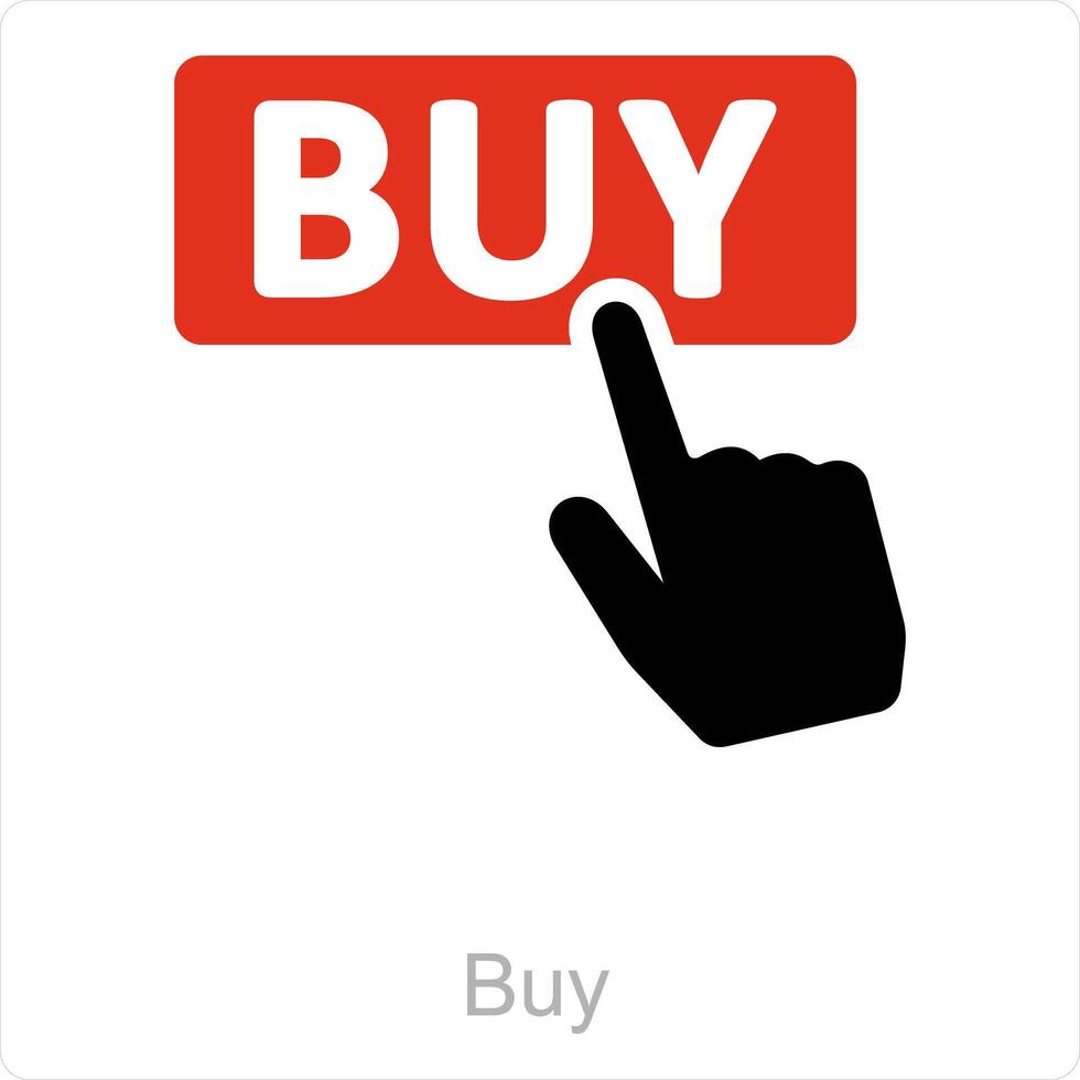 Buy and click icon concept vector