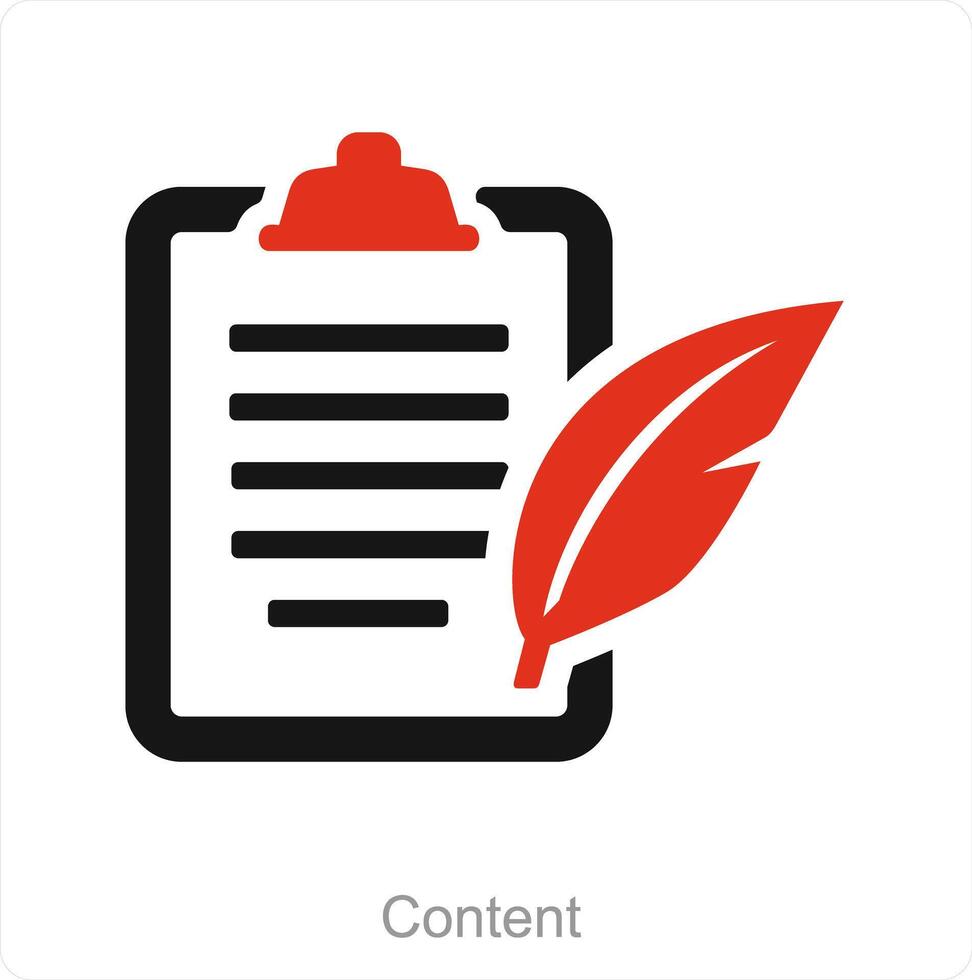 Content and writing icon concept vector