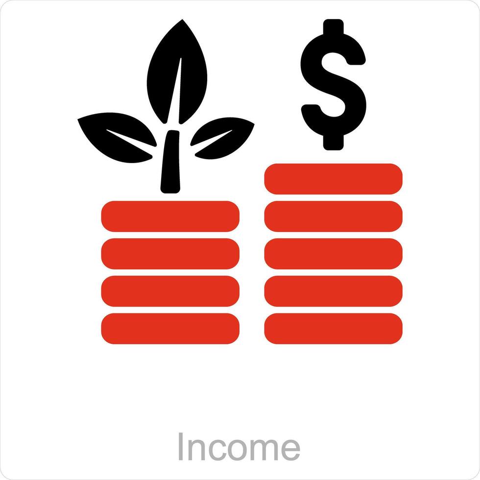 Income Expenditure and economics icon concept vector