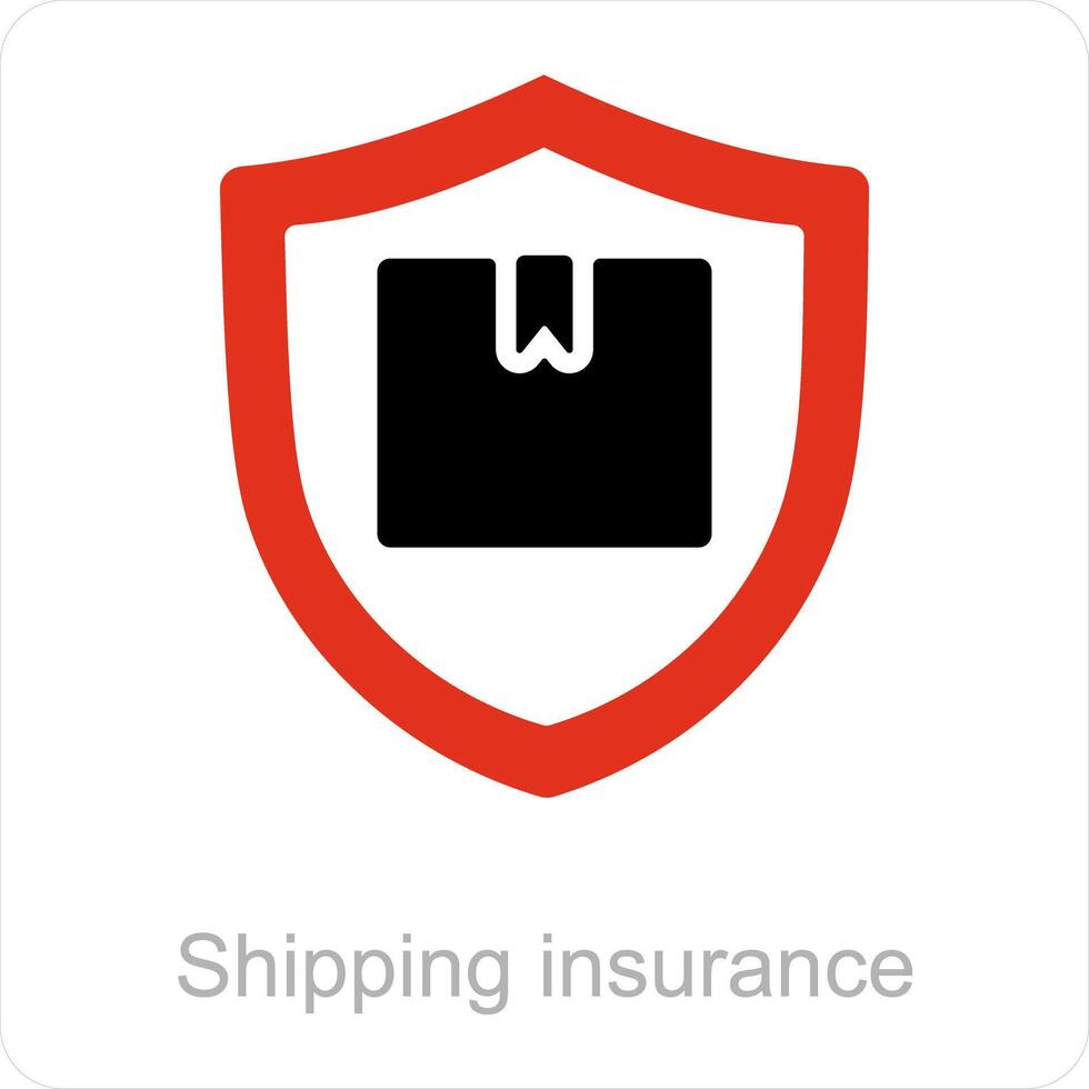 Shipping Insurance and box icon concept vector