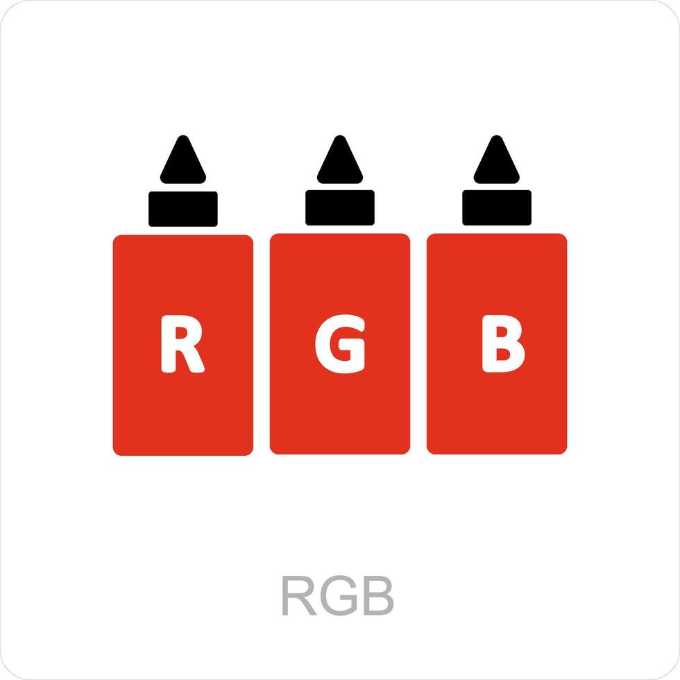 rgb and color icon concept vector