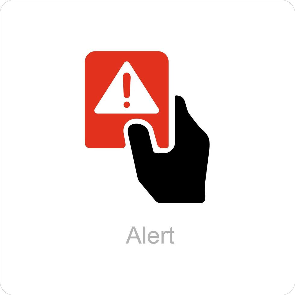 alert and sign icon concept vector