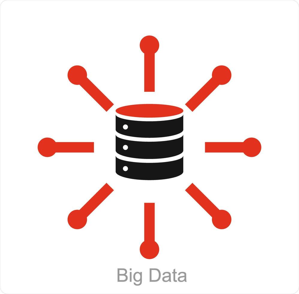 Big Data and technology icon concept vector