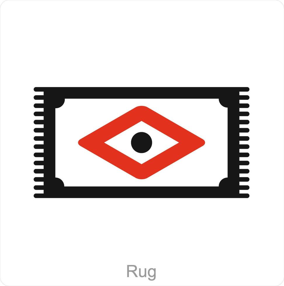 Rug and color icon concept vector