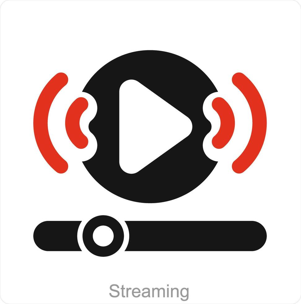 transmisión y compartir pantalla icono concepto vector