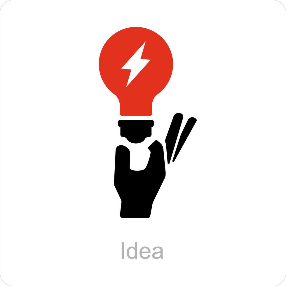 idea y innovación icono concepto vector