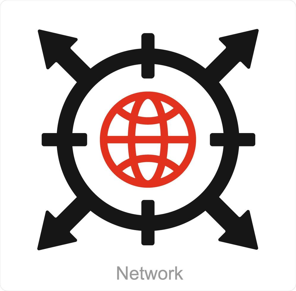 Network and connection icon concept vector